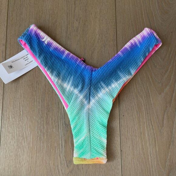 NEW Hurley Womens Small Rainbow Ombre Cheeky Scoop Bikini Bottom Swimwear - Picture 7 of 11